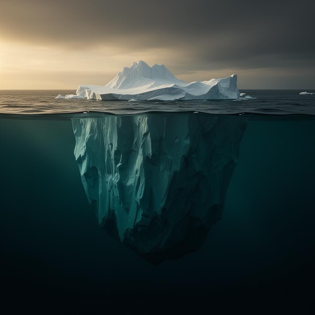 The visible behavior is the tip; the subconscious pattern lies beneath.